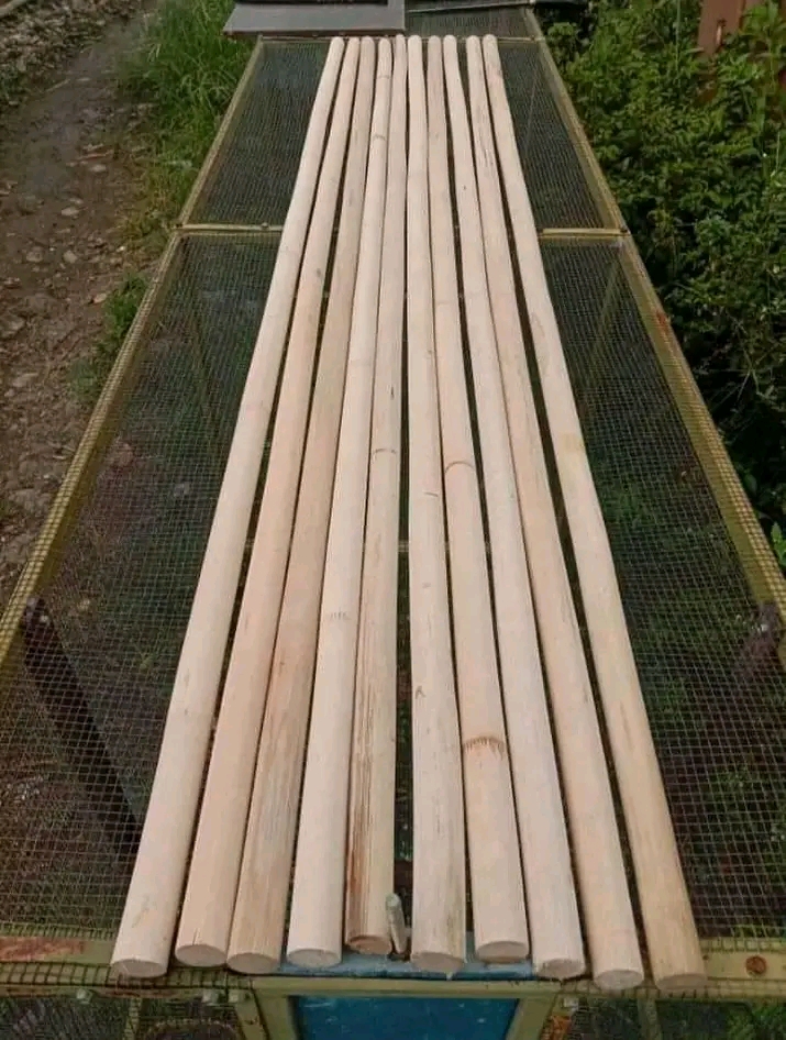 Natural rattan poles