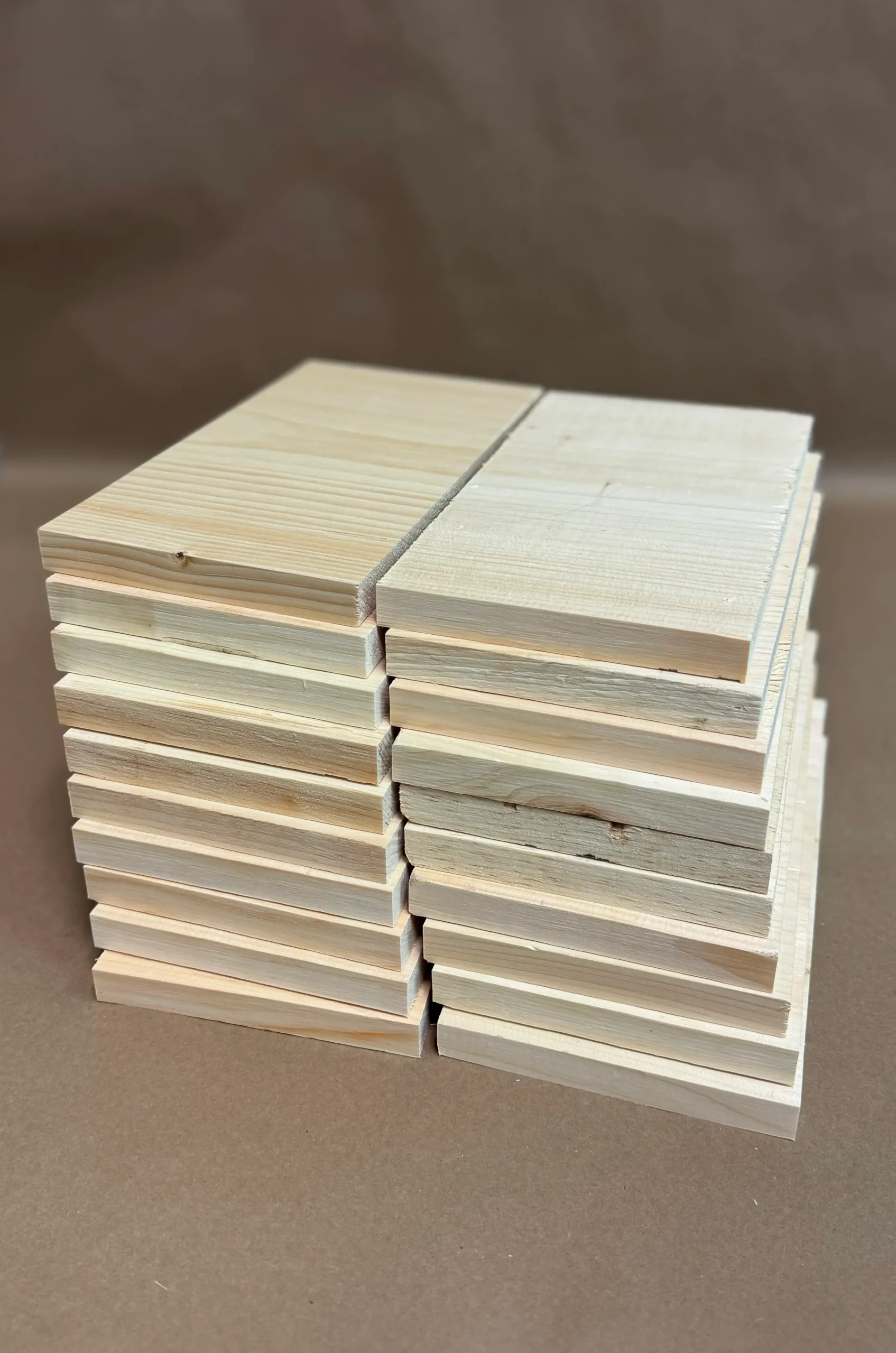 Pine wood breaking board stack